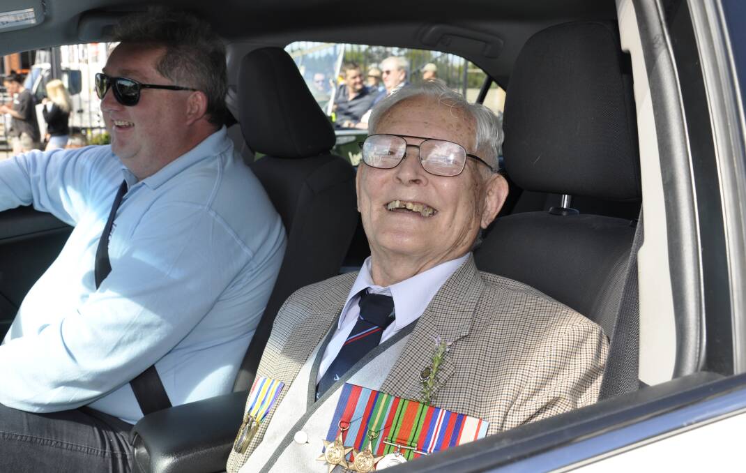 VALUED SERVICE: World War Two veteran Roger Penman participates in every Anzac Day march. He's pictured here at the 2019 event in Goulburn. Photo: Louise Thrower.