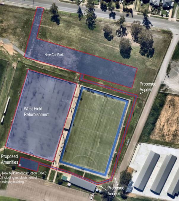 THE DEAL: The council hockey purchase includes the two fields, land off Finlay Road for a car park and a portion on the southern side for amenities. Image supplied.