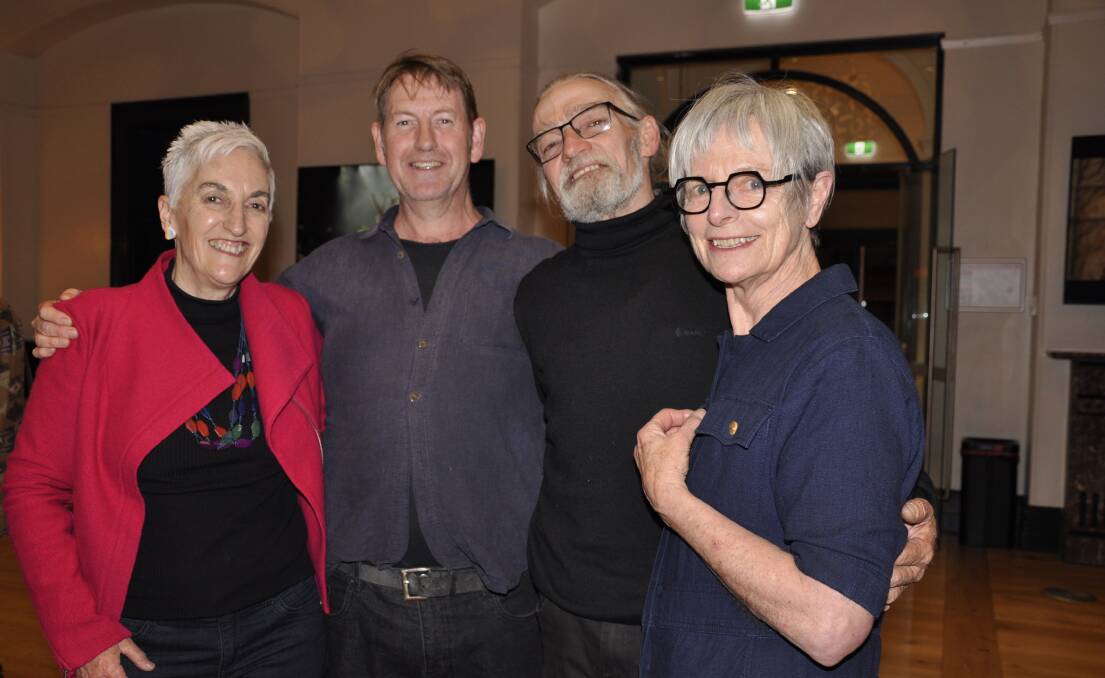 Performing Arts Centre manager, Raina Savage (left) with playwright David Cole and local actors Martin Sanders and Pauline Mullen at last year's opening of Mr Cole's play, The waltz. Picture by Louise Thrower.