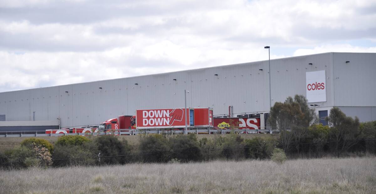 The Coles Distribution Centre is up for sale or lease. Photo: Louise Thrower.