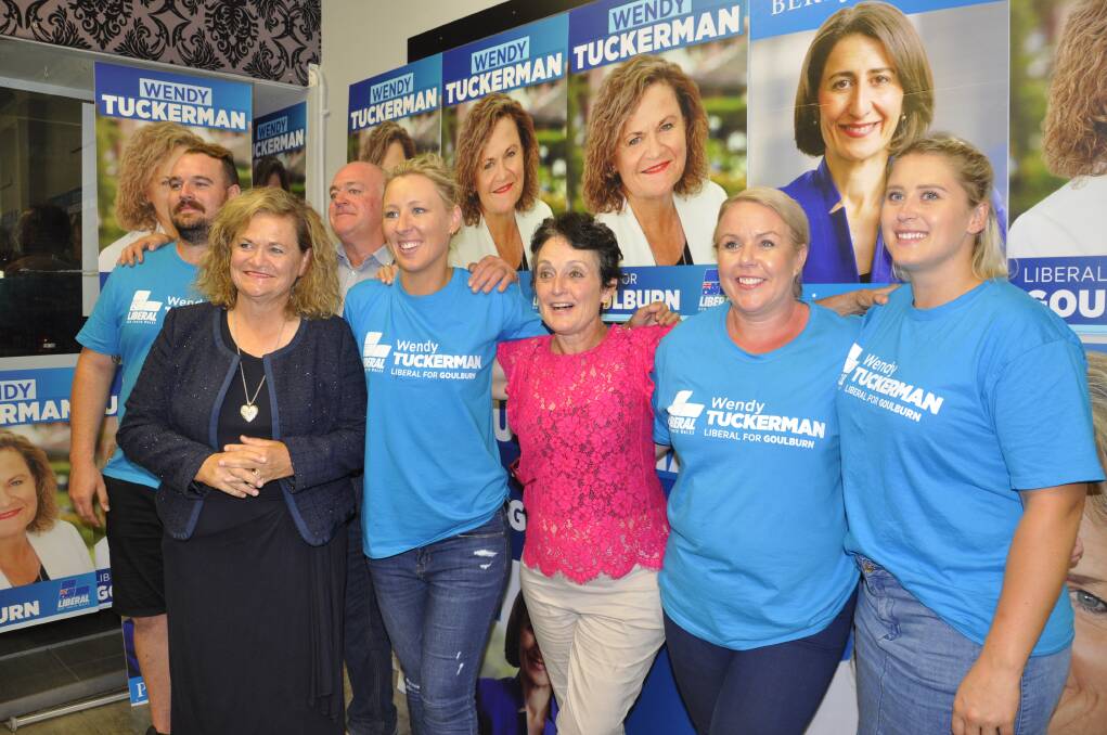 MOVING ON: Pru Goward, pictured with incoming Goulburn MP Wendy Tuckerman at Saturday night's election celebrations with staff and supporters, is looking forward to a new chapter in her life.