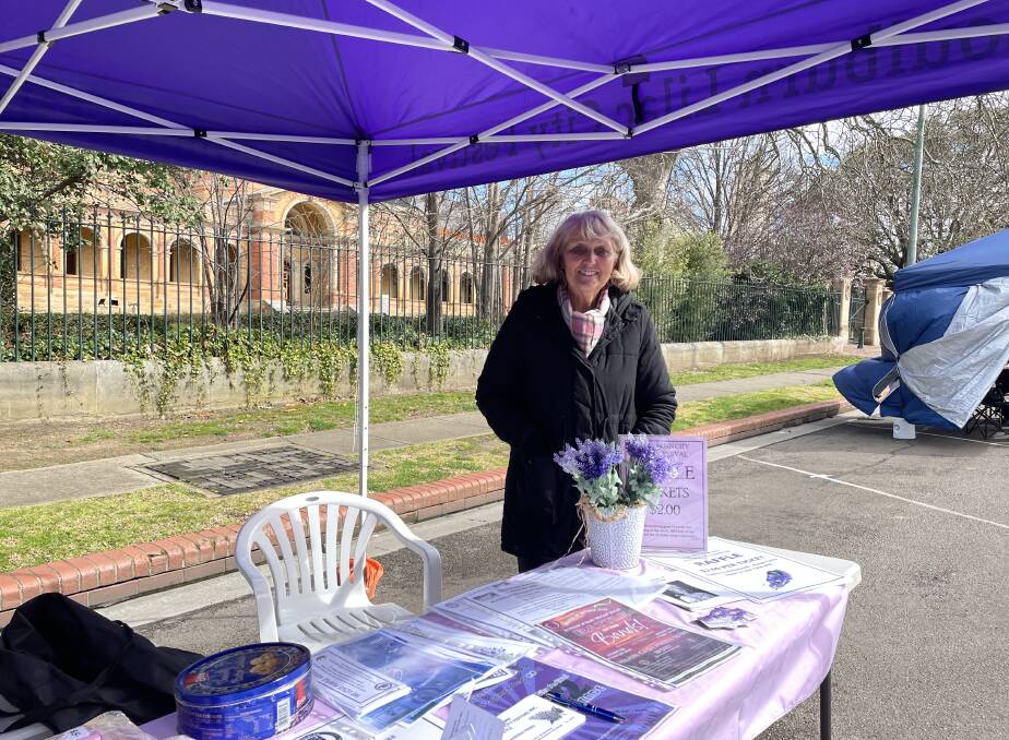 Lilac City Festival committee president Carol James fundraising at a recent Rotary market day. Picture by Louise Thrower.