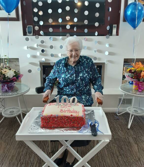 CHERISHED: Sr M Paulinus celebrated her 100th birthday at Tenison Aged Care facility on June 13. Photo supplied.