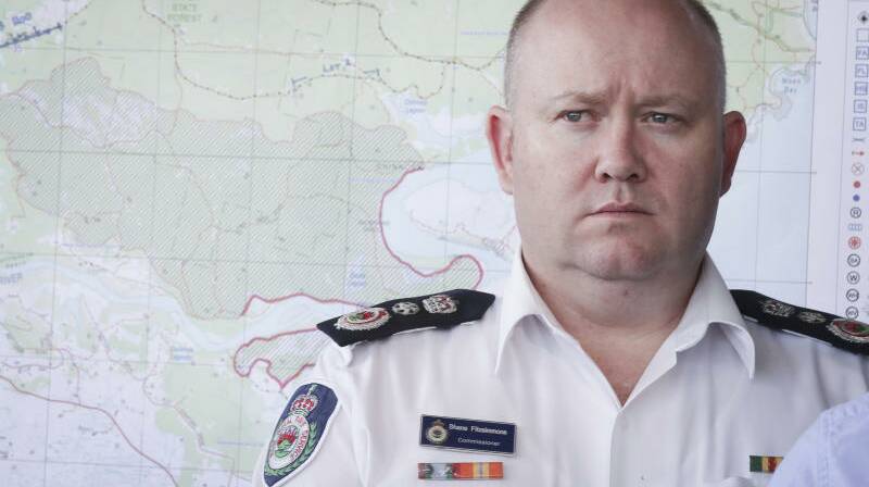 NSW RFS commissioner Shane Fitzsimmons is warning of an increased fire risk on Wednesday.