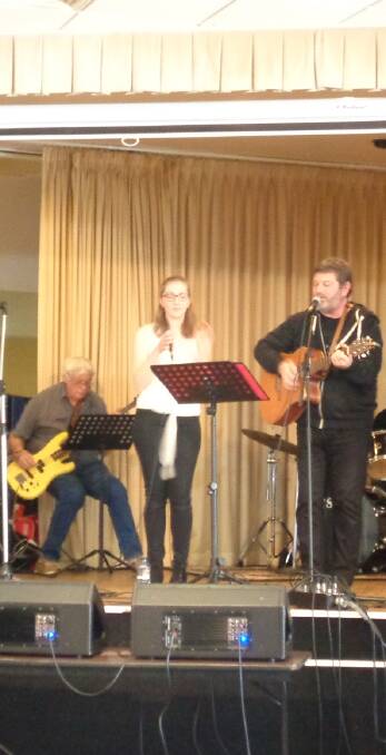 Beyond Sunday performing for the crowds at the Crookwell Services Club on Sunday