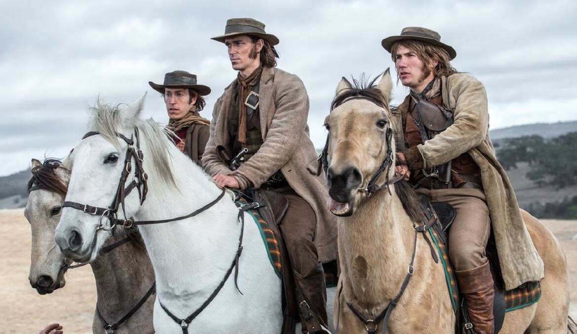 ATTENTION TO DETAIL: William Lee (John Dunn), Jack Martin (Ben Hall) and Jamie Coffa (John Gilbert) riding across the plains in the film The Legend of Ben Hall. 