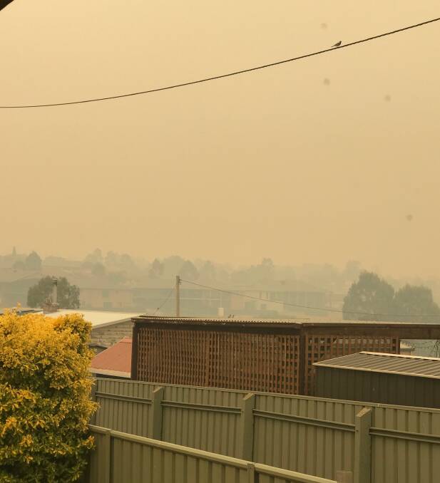 Recent smoke in Goulburn. Photo supplied. 