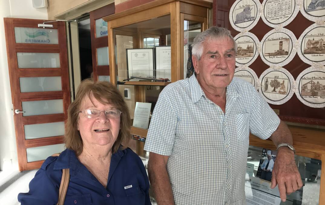 VOCAL: Barbara and Mike Fischer after the public meeting at the Goulburn Mulwaree Council Chambers last Thursday, December 7. 