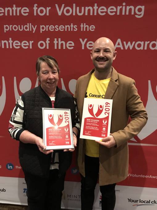 WINNERS: Rosemary Chapman and Luke MacDonald at the Volunteer Awards. Photo Phil Mayne.