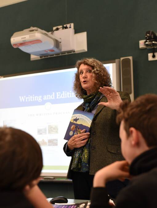WRITER: Author Stephanie Owen Reeder visited Gunning Public School recently.