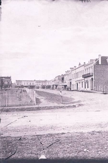 MARKET STREET: An old photo of Market St in 1882. Photo supplied from the State Library.