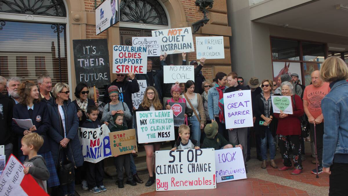Many turn up to climate strike in Goulburn
