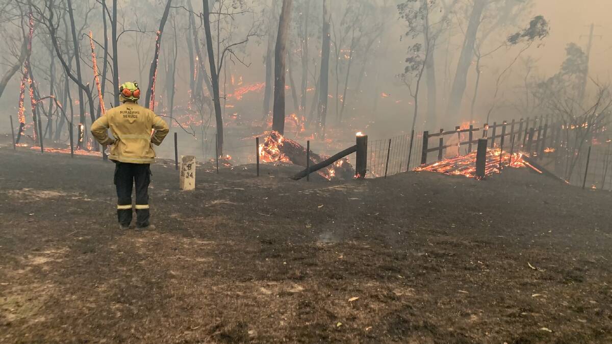 This pic was taken by the Carwoola RFS near the village of Nerriga on Saturday.