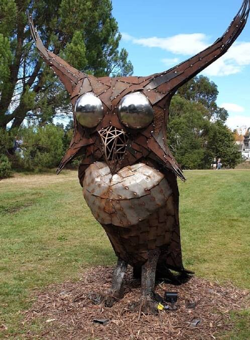 The large owl. 