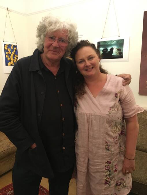 QUIRKY TRIP: Goulburn woman Kim Morrison with cartoonist Michael Leunig in London. Photos supplied. 