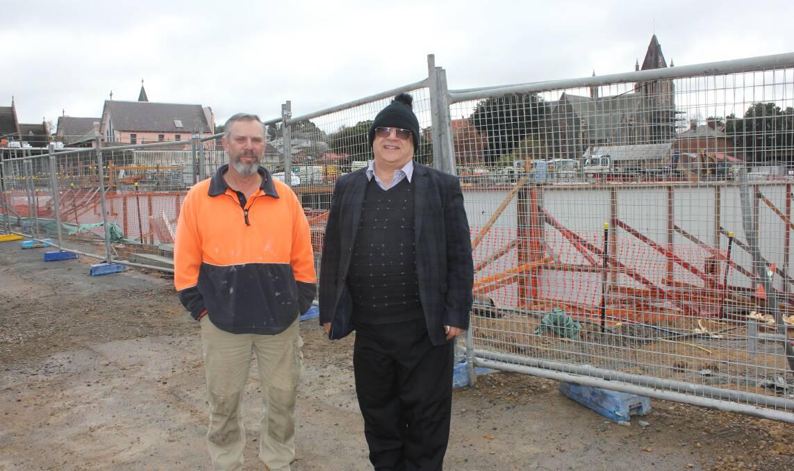 FULL STEAM AHEAD: Peter Trama and developer Nicholas Daoud on site. 
