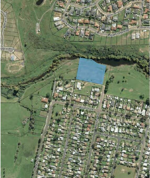 KEN BROWN RESERVE: This map shows the area near the Wollondilly River, which has been proposed to be named as the Ken Brown reserve. 