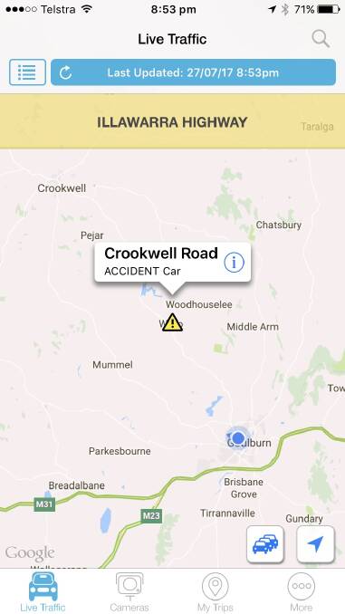 Fatal crash on Crookwell Road