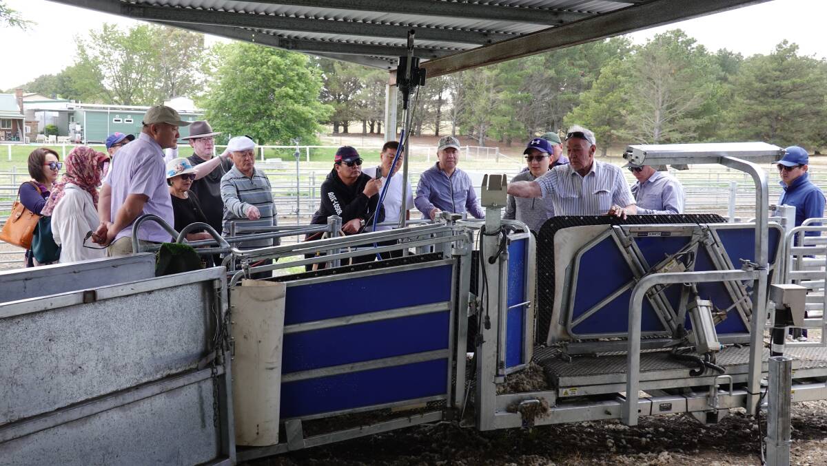 VISIT: The Mongolian delegation visiting a local farm. Pic supplied. 