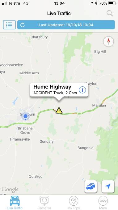 Lanes reopened on Hume Highway near Towrang