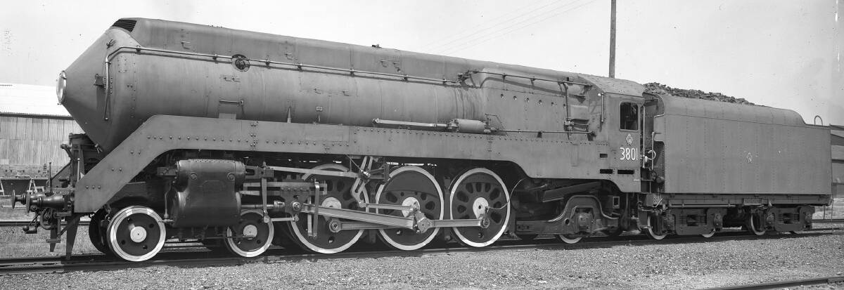 ICON: An image from January 29, 1943, one week after 3801 was delivered from the manufacturer, to the NSW Government Railways (NSWGR Collection, State Records of NSW).