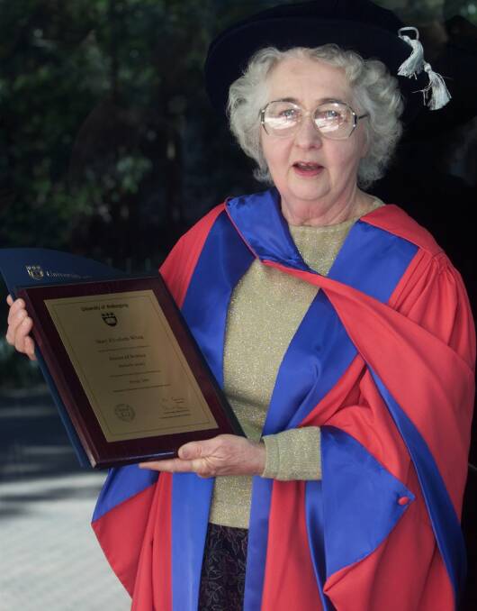 Dr Mary White at Wollongong University graduations. Photo: Hank van Stuivenberg for Lisa Sewell
