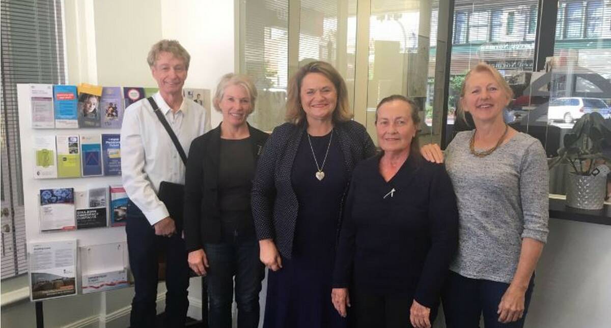Members of the Hume CCL met with Member for Goulburn Wendy Tuckerman recently. (Left) Warren Murray, Penny Steel, Wendy Tuckerman, Elizabeth Mackay and Sally Easlea. 