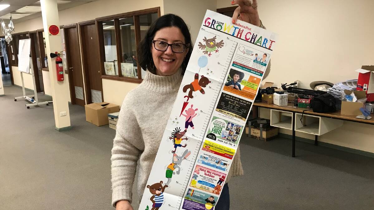 Goulburn Post advertising manager Rosey Stronach with the Growth Chart.