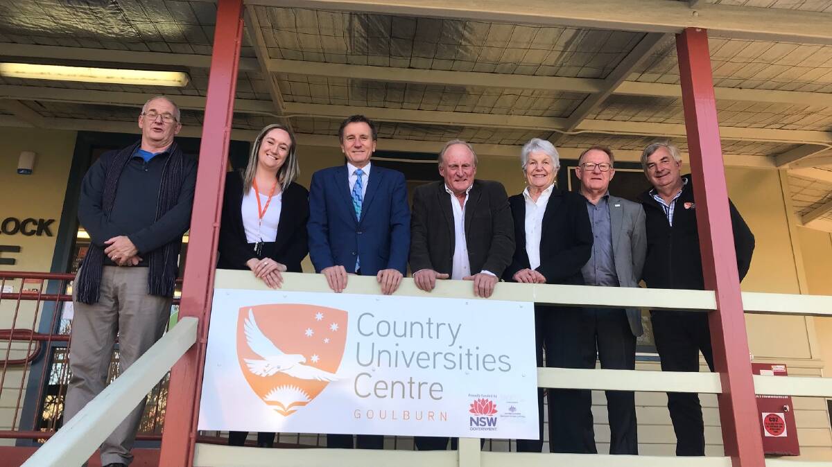 The Goulburn Country University Center Board members and guests. (Left) Martin Purcell, Ashlee Jones, Nick Klomp, Guy Milson, Angella Storrier, Mayopr Bob Kirk and Duncan Taylor. 