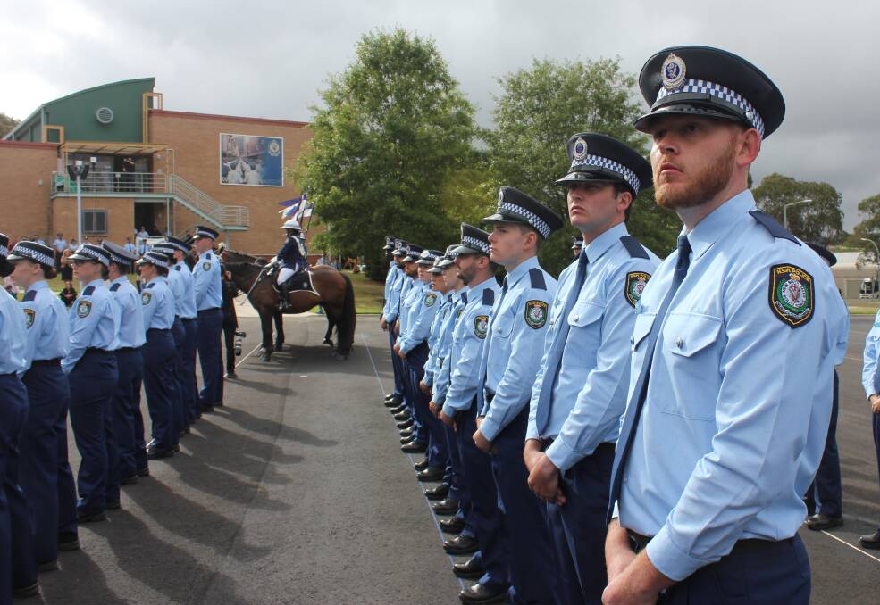 Attestation Parade of class 336 at the NSW Police Academy, Goulburn, February 22