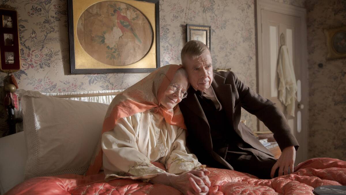 Vanessa Redgrave, left, and Timothy Spall in Mrs Lowry and Son. Picture: Supplied
