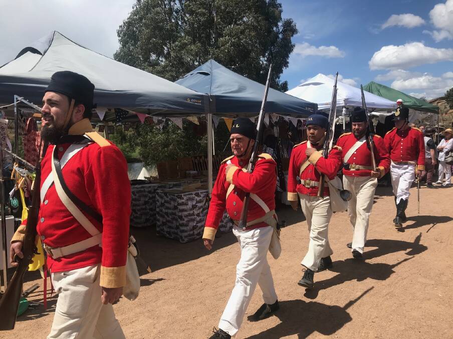 A LOOK BACK: Soldiers march at the 2019 Steampunk Victoriana Fair.