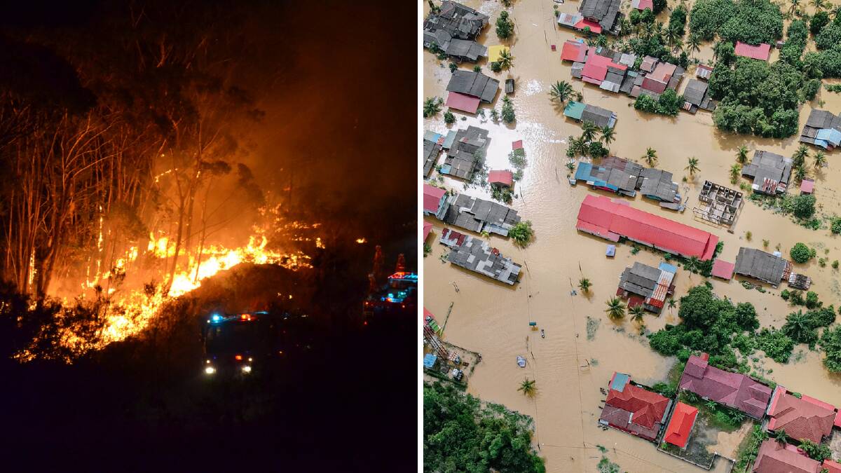 Fires and floods. Photos: File