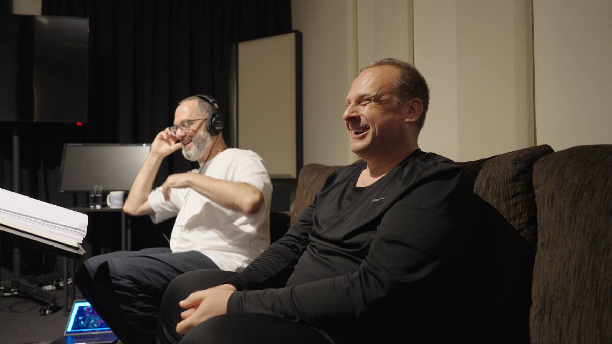 Benjamin Phillips (right) helped Tony Krawitz direct Touch and advised on the film with no pictures and made with vision impaired people top of mind. Picture supplied. 