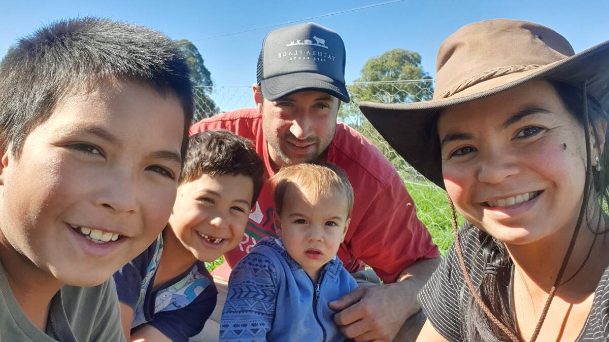 Happy, healthy, healing: Luke and Pia Winder from Tathra Place with their three sons (L-R) Thomas (11), Michael (6), Jonathan (2). Photo supplied.