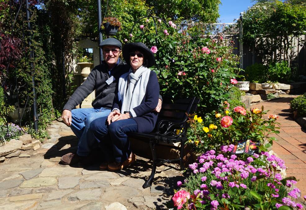 COMMUNITY: Ray and Ann Jackson's (pictured) town garden attracted thousands of visitors at the 2019 Crookwell Garden Festival. Photo: Clare McCabe