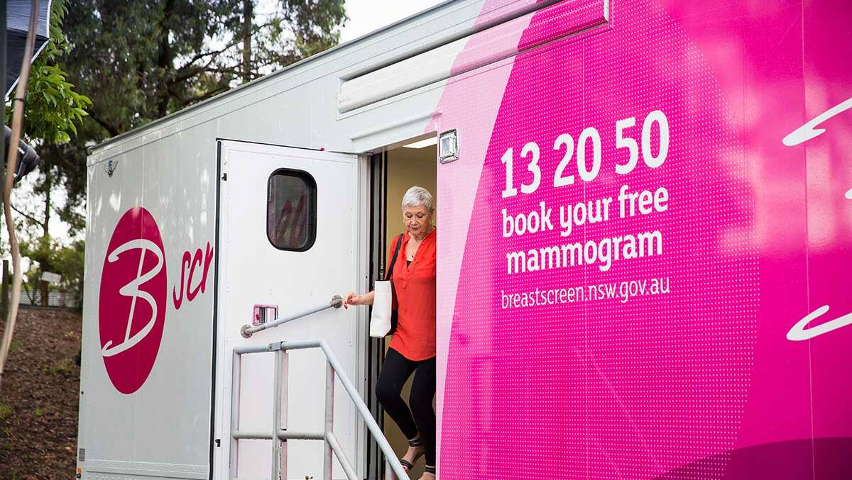 HEALTH: The BreastScreen NSW mobile screening van will at the Crookwell Showground from November 9. Photo supplied