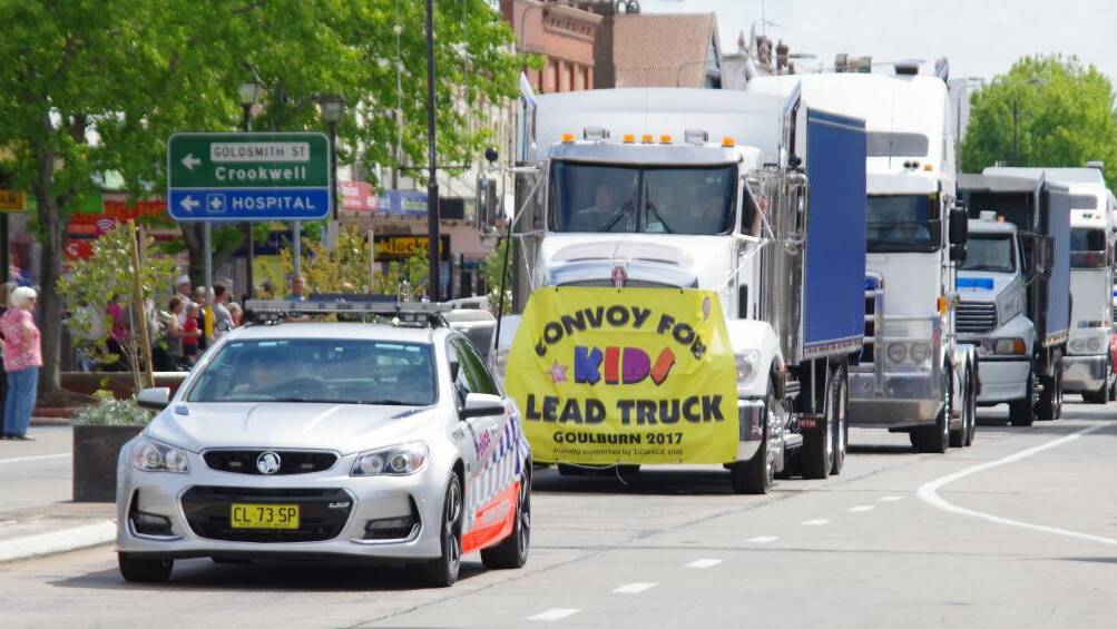 The Convoy for Kids will be running again in Goulburn on November 11. A previous convoy pictured. 