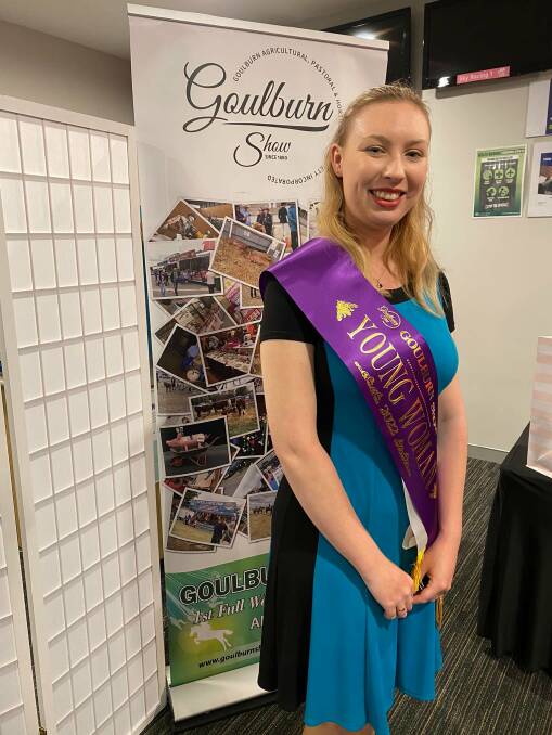 The 2022 Goulburn Show Young Woman is Claire Liversidge, who is ready to hand off the sash to this year's winning contender. 