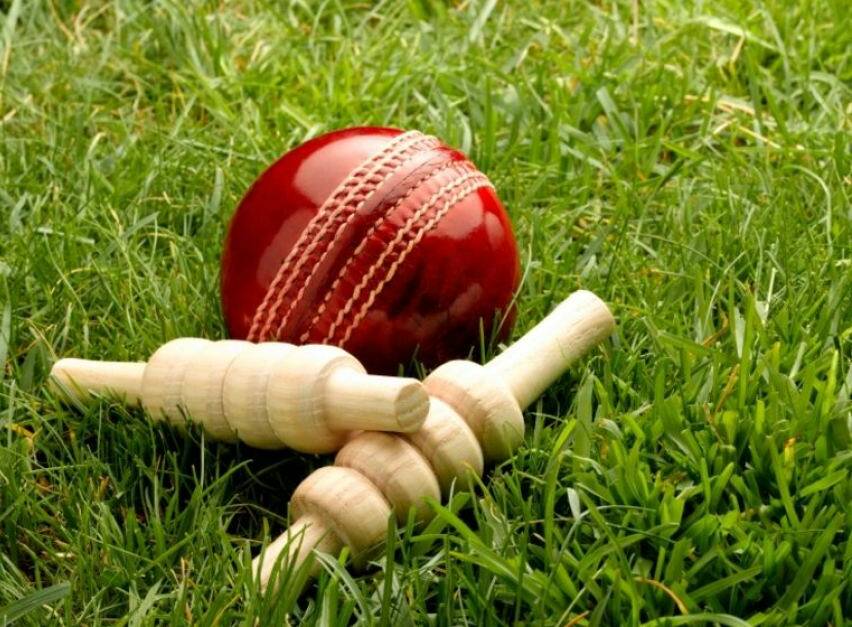 Cricket ball and bails. File picture. 