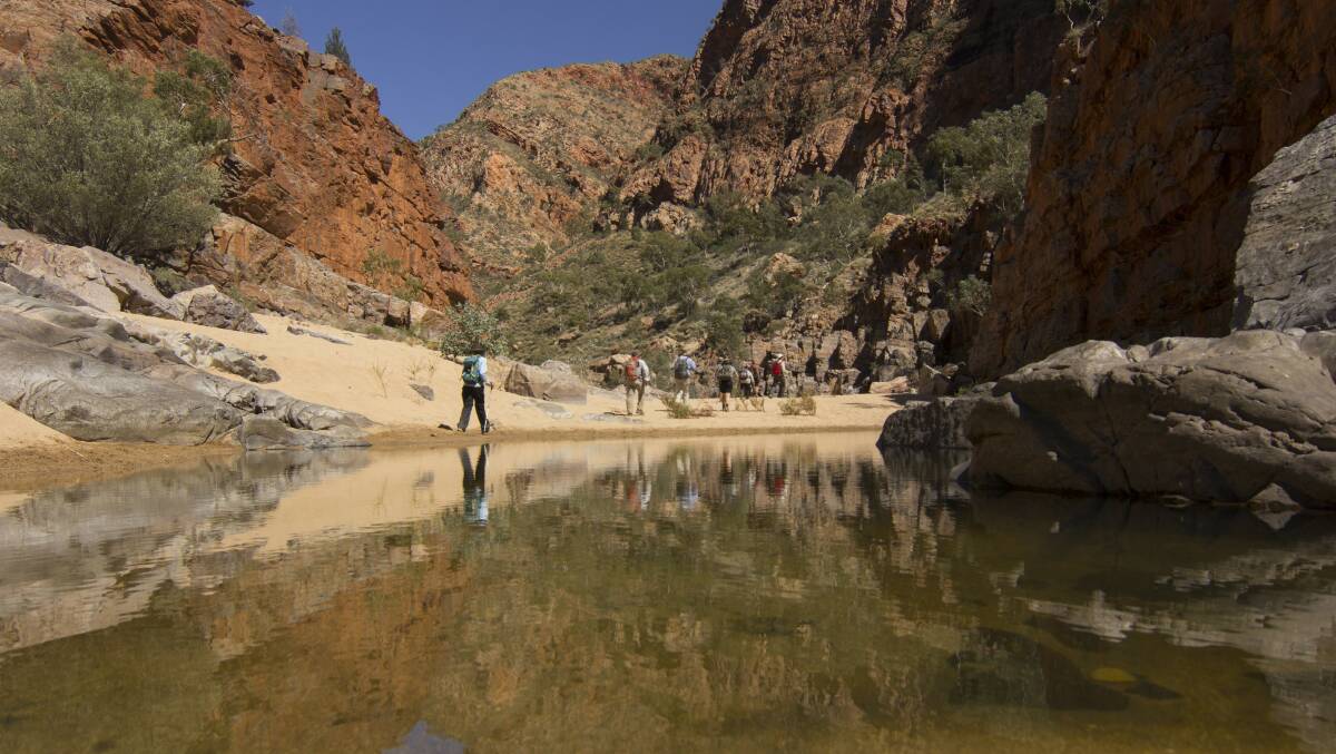 Hiking the Larapinta Trail near Alice Springs in the Northern Territory. Picture: Tourism Australia 
