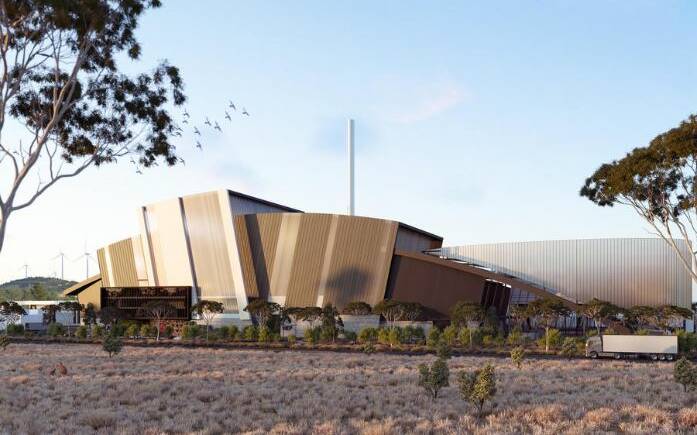 An artist's impression of the proposed incinerator. Picture Supplied