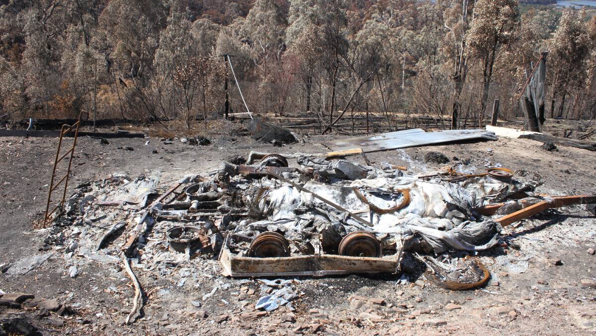 Allan Noble's property was at "ground zero" of the 2018 bushfire. Picture: Alasdair McDonald
