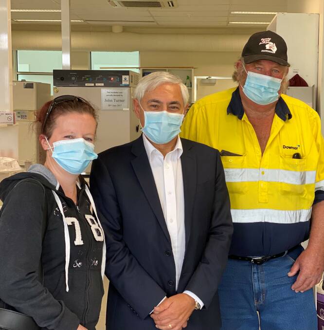 BEQUEATHMENT: Sheree Supple, Ballarat's Fiona Elsey Cancer Research Institute's Professor George Kannourakis and Neil Supple. Picture: CONTRIBUTED