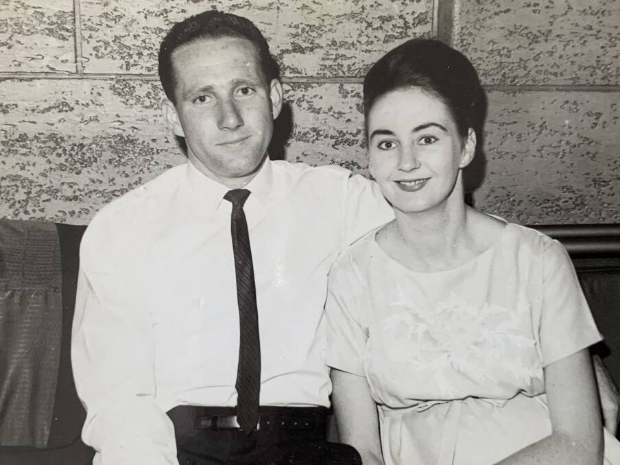 Partnership: Jan Grace and her husband Doug, who worked at BHP, pictured together in the late '60s. 