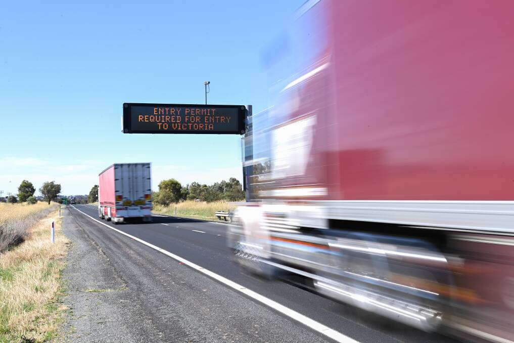 MORE SWABS: Truck drivers and other transport workers travelling through red zones must now be swabbed for COVID every three days, the Victorian government says. Picture: MARK JESSER