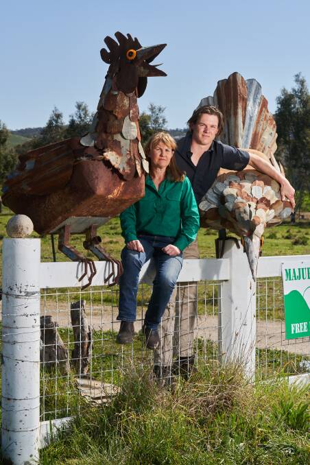 Ann McGrath and Fred McGrath Weber at their Majura Valley farm. Picture: Matt Loxton