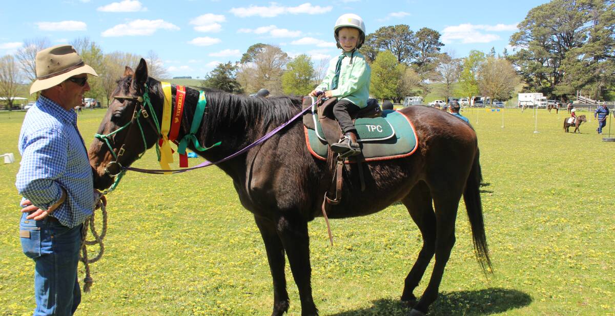 WELL DONE: Charlie Corby was champion of the Led Class at the very successful Taralga Pony Club Gymkhana on Sunday. 