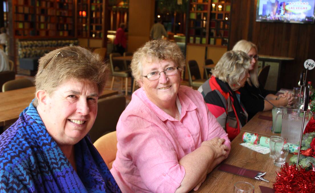 Kym Livingstone and Elaine Lang enjoyed the company when they met at the Soldier’s Club.