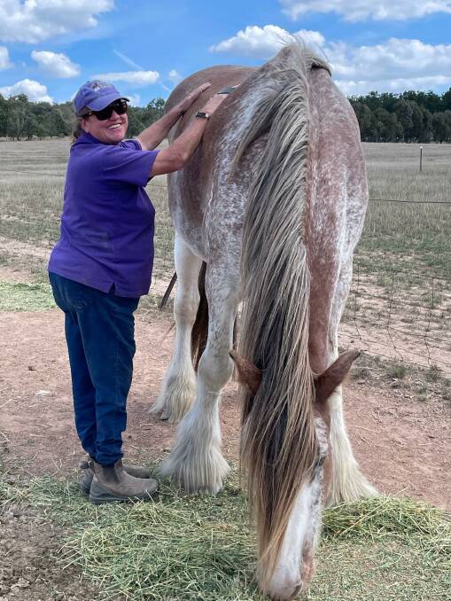 Heavy Horse Heaven landlady Karen with Busta.